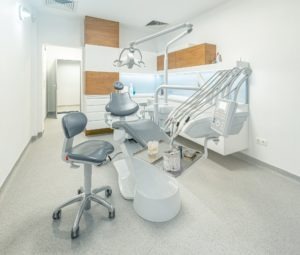 Dentist tools and professional dentistry chair
